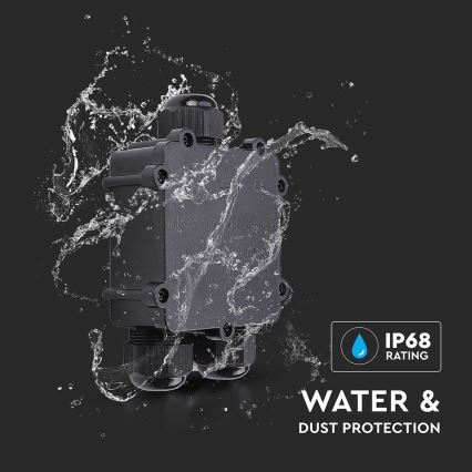 Водонепроникна розподільна коробка IP68 чорний