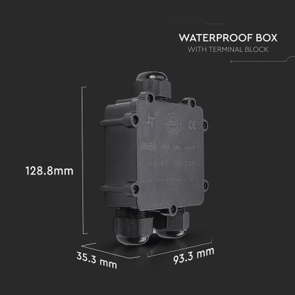 Водонепроникна розподільна коробка IP68 чорний