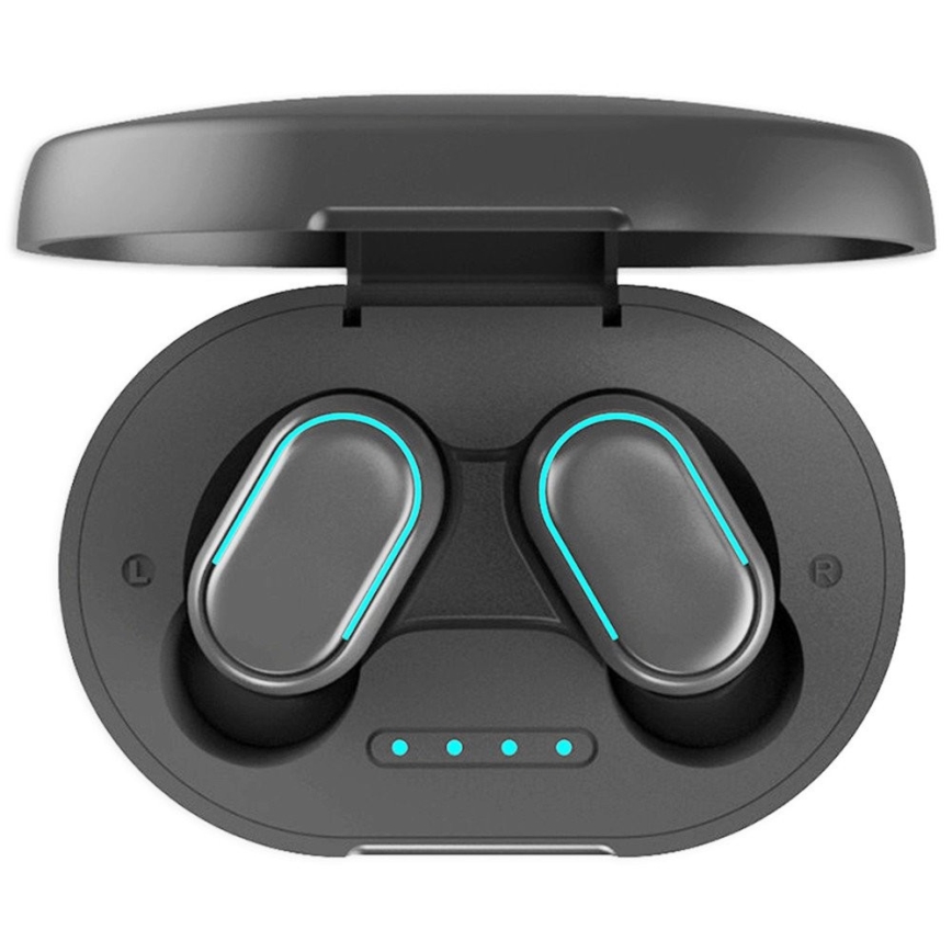 Водонепроникні бездротові Bluetooth-навушники 45 мАг чорного кольору