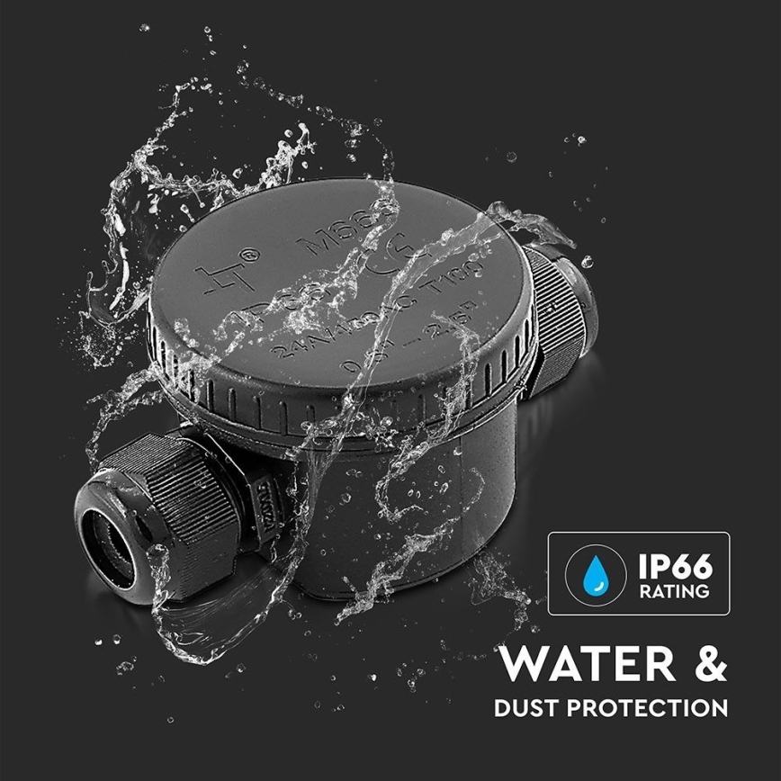 Водонепроникний з'єднувальний роз'єм IP66 чорний