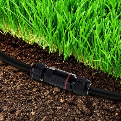 Водонепроникний з'єднувальний роз'єм IP68 чорний