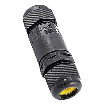 Водонепроникний з'єднувальний роз'єм IP68 чорний