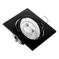 Встраиваемый потолочный светильник 1xGU10/MR16/10W/230V, 9x9 см, чёрный