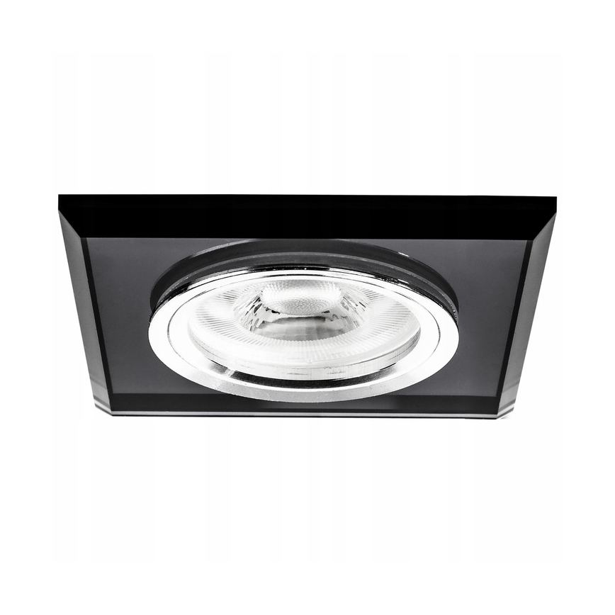 Встраиваемый потолочный светильник 1xGU10/MR16/10W/230V 9×9 см, чёрный