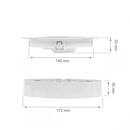 Встраиваемый потолочный светильник ALGINE 2 в 1 LED/12W/230V 4000K белый