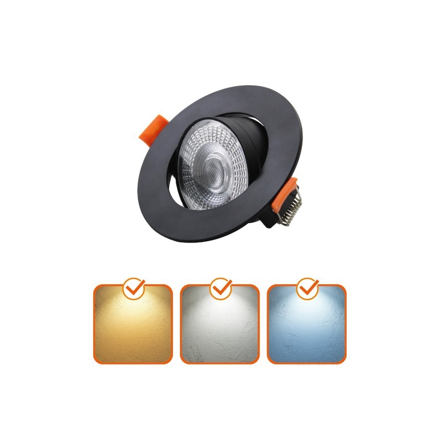 Встраиваемый потолочный светильник BRINO LED/3/5/7W/230V 3000/4000/6500K чёрный
