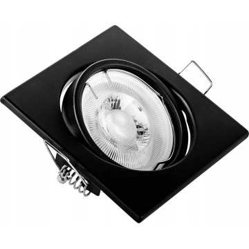 Встраиваемый потолочный светильник 1xGU10/MR16/10W/230V, 9x9 см, чёрный