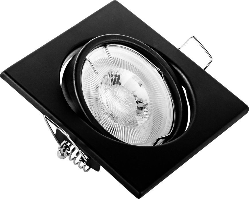 Встраиваемый потолочный светильник 1xGU10/MR16/10W/230V, 9x9 см, чёрный