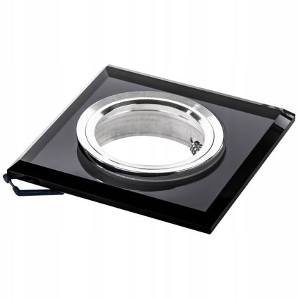 Встраиваемый потолочный светильник 1xGU10/MR16/10W/230V 9×9 см, чёрный