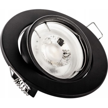 Встраиваемый потолочный светильник 1xGU10/MR16/10W/230V Ø 9 см черный