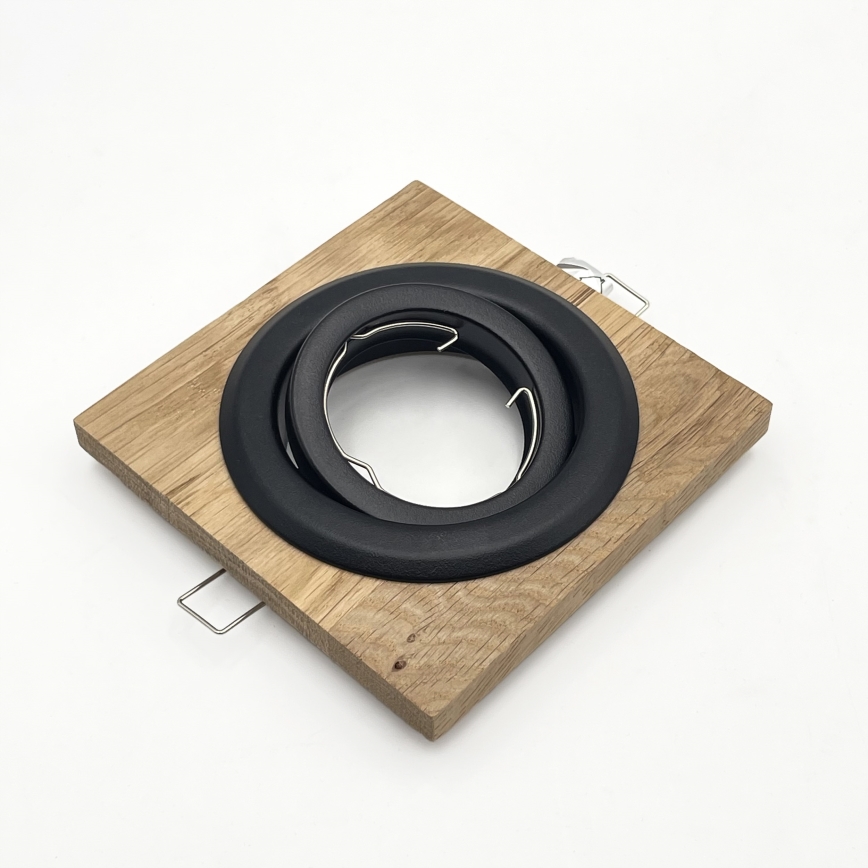 Встраиваемый потолочный светильник TOBBY 1xGU10/20W/230V 11,5x11,5 см дуб/чёрный