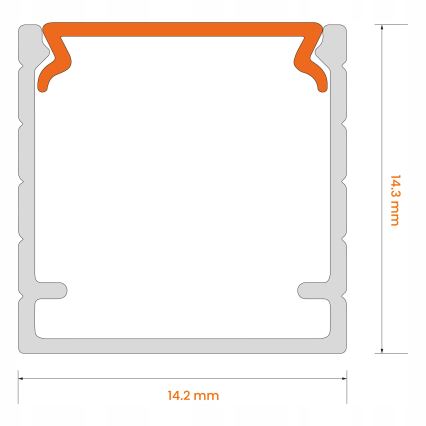 Встраиваемый профиль для LED-лент, 1 м, белый