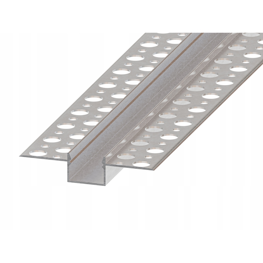 Встраиваемый профиль для LED-лент, 1 м, серебристый/белый