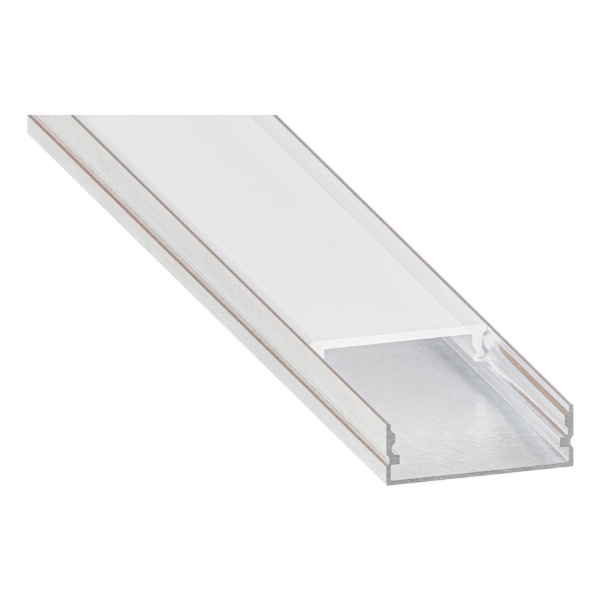 Встраиваемый профиль для LED-лент, 1 м, серебристый/белый