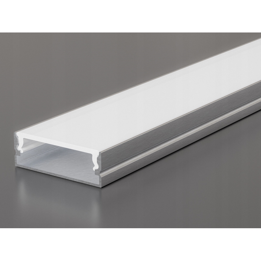 Встраиваемый профиль для LED-лент, 1 м, серебристый/белый