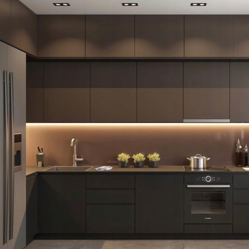 Встраиваемый профиль для светодиодных лент 1 м, чёрный/белый