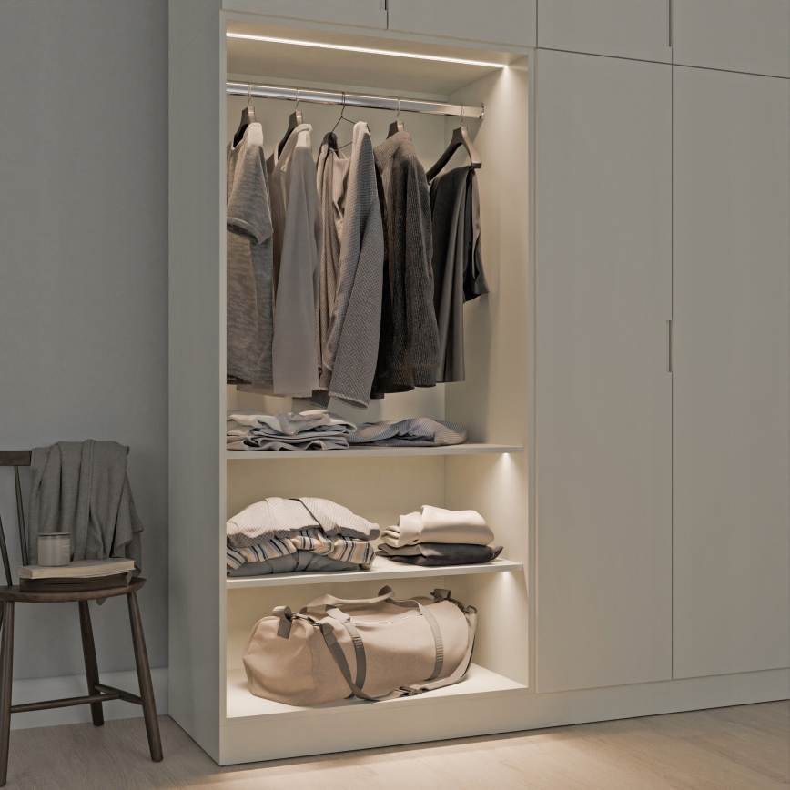 Встраиваемый профиль для светодиодных лент 1 м, чёрный/белый