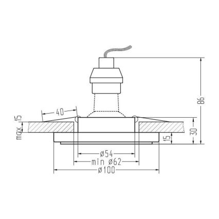 Встраиваемый светильник EYE 1xGU10/35W/230V
