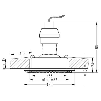 Встраиваемый светильник SOC 1xGU10/50W/230V