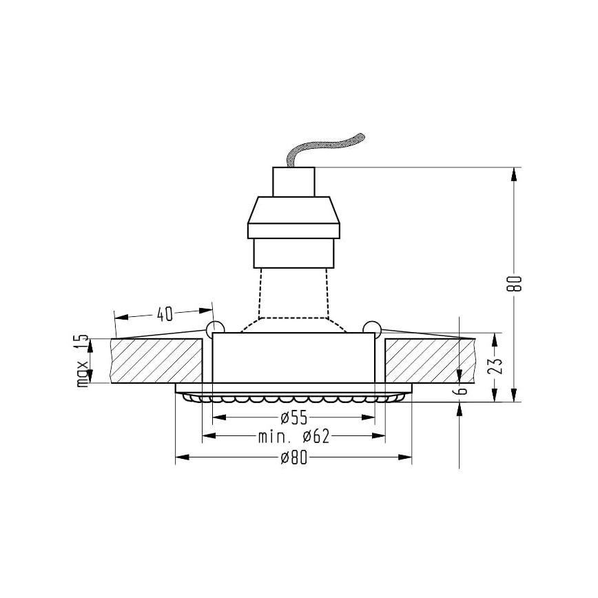 Встраиваемый светильник SOC 1xGU10/50W/230V