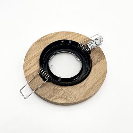 Встраиваемый светильник TOBBY 1xGU10/20W/230V, диаметр 11,5 см, дуб/чёрный