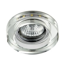 Встраиваемый светодиодный потолочный светильник ELEGANT DOUBLE LIGHT GU10/50W+LED/3W круглый
