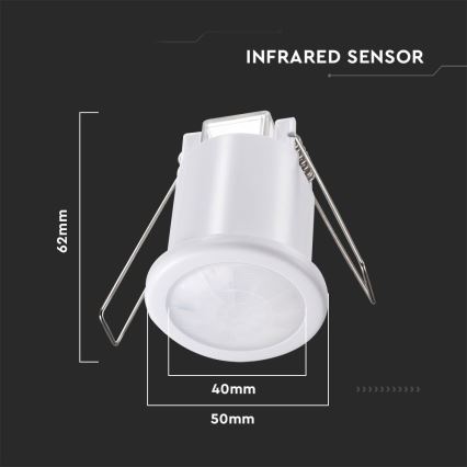 Встроенный датчик движения PIR 360° 400W/230V белый