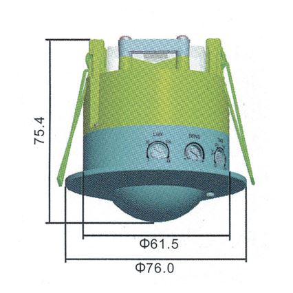 Встроенный микроволновый датчик движения MW B 360В° 1200W/230V белый