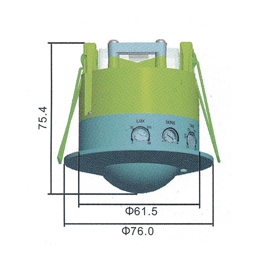 Встроенный микроволновый датчик движения MW B 360В° 1200W/230V белый