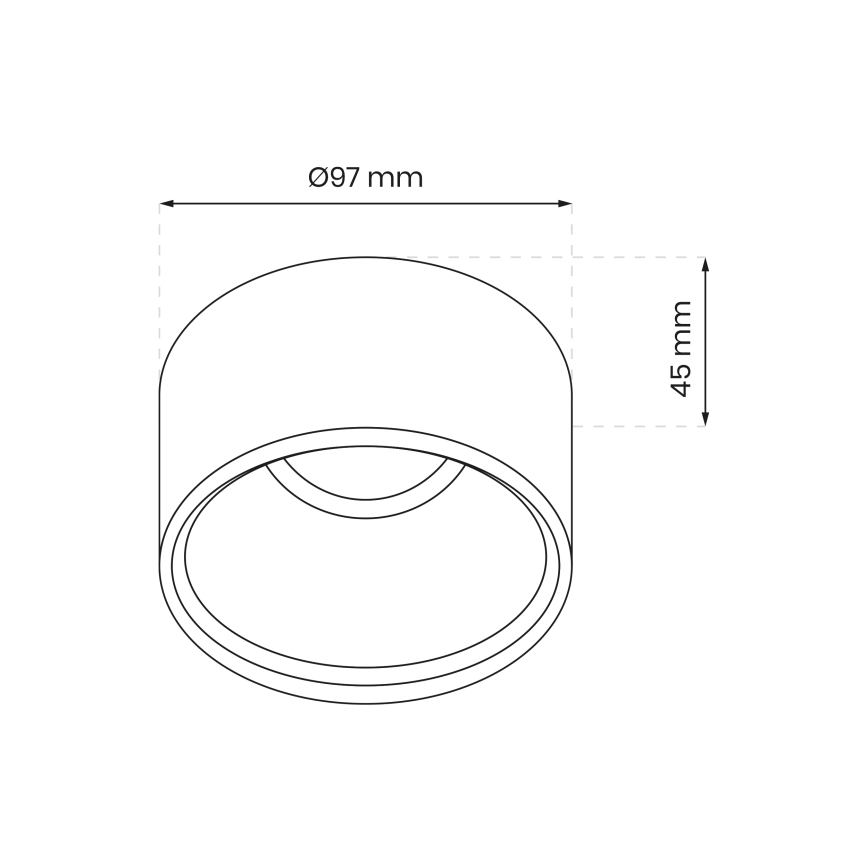 Встроенный точечный светильник BALI 1xGU5,3/MR16/25W/12V круглый черный
