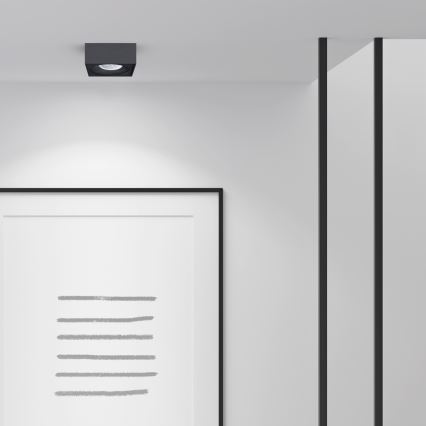 Встроенный точечный светильник BALI 1xGU5,3/MR16/25W/12V квадратный черный
