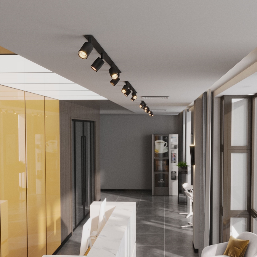 Встроенный точечный светильник NEX 4xGU10/10W/230V черный