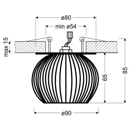 Встроенный точечный светильник SK 93 1xG9/40W/230V золотая
