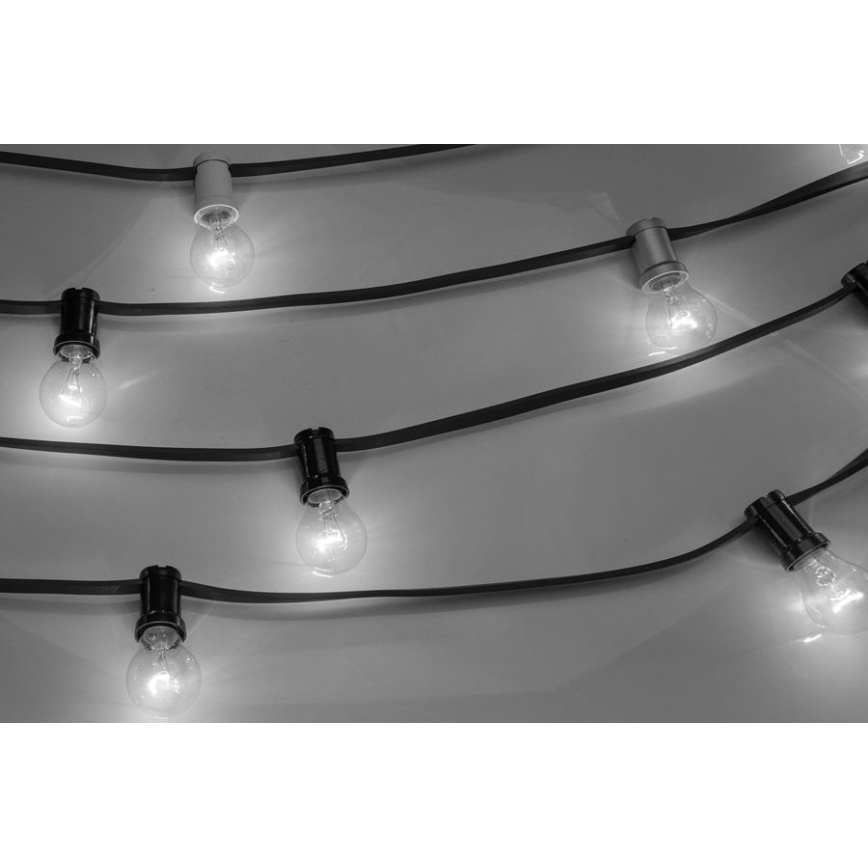 Вулична декоративна гірлянда GIRLANDA 12 м 10xE27/15W/230V IP44