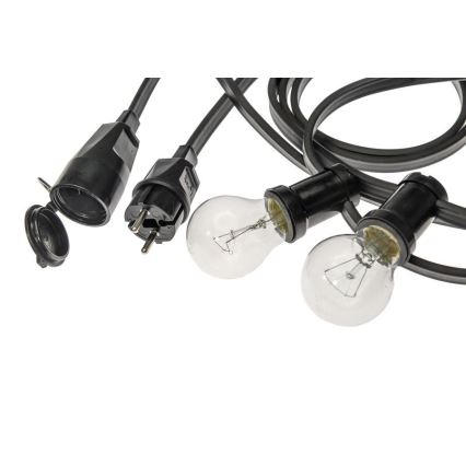 Вулична декоративна гірлянда GIRLANDA 17 м 15xE27/15W/230V IP44