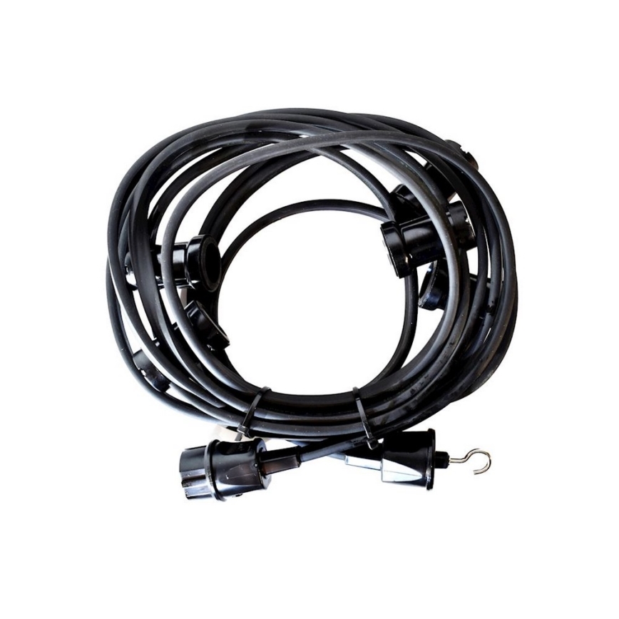 Вулична декоративна гірлянда GIRLANDA 6,5 м 5xE27/15W/230V IP44