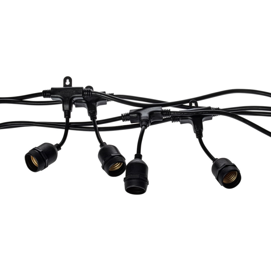 Вулична декоративна гірлянда ГІРЛЯНДА 10xE27/15W/230V 10м IP44