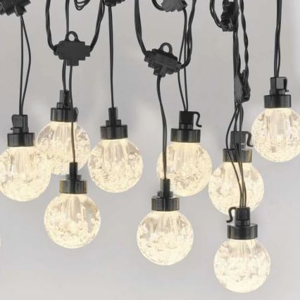 Вулична декоративна LED гірлянда 20xLED/12,6м IP44 теплий білий