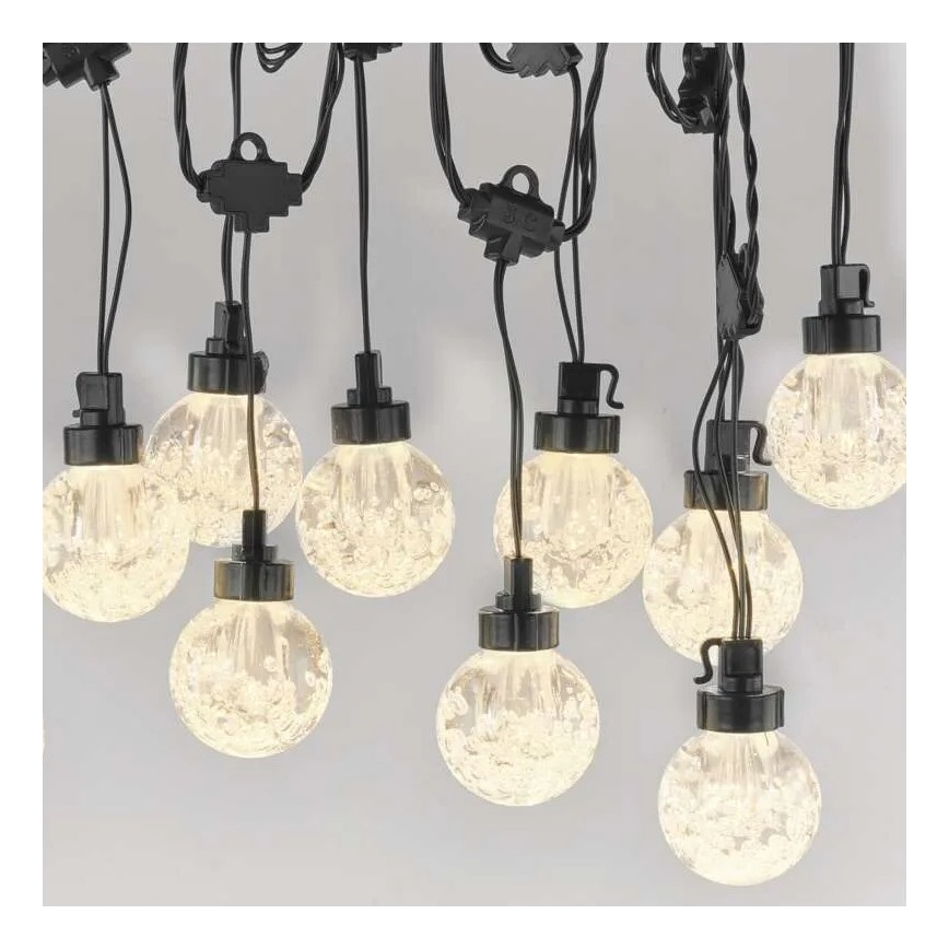 Вулична декоративна LED гірлянда 20xLED/12,6м IP44 теплий білий