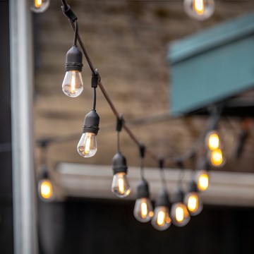 Вулична декоративна LED гірлянда BAJA ST64 15xE27/1W/230V 15,9м IP44 теплий білий