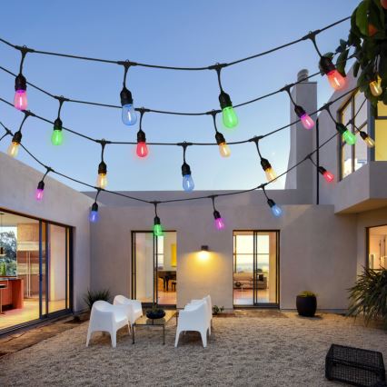 Вулична декоративна LED гірлянда PARTY NEON 7,6 м 10xE27/0,6W/36V IP44