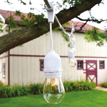 Вулична гірлянда 15xE27/0,5W/230V 15 м IP44 білий