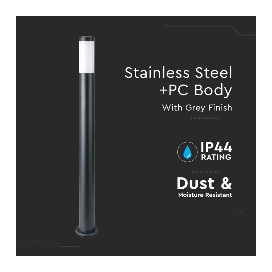 Вулична лампа 1xE27/60W/230V IP44 110см антрацит