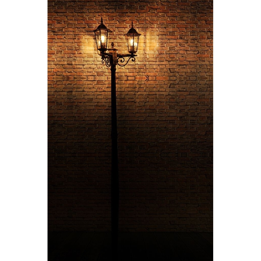 Вулична лампа 3xE27/20W/230V IP43 2,58 м чорний