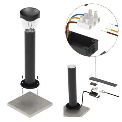 Вулична лампа ARTEO 1xE27/15W/230V IP44 50 см