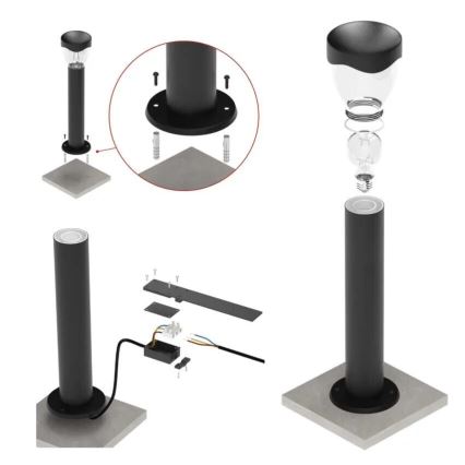 Вулична лампа ARTEO 1xE27/15W/230V IP44 80 см