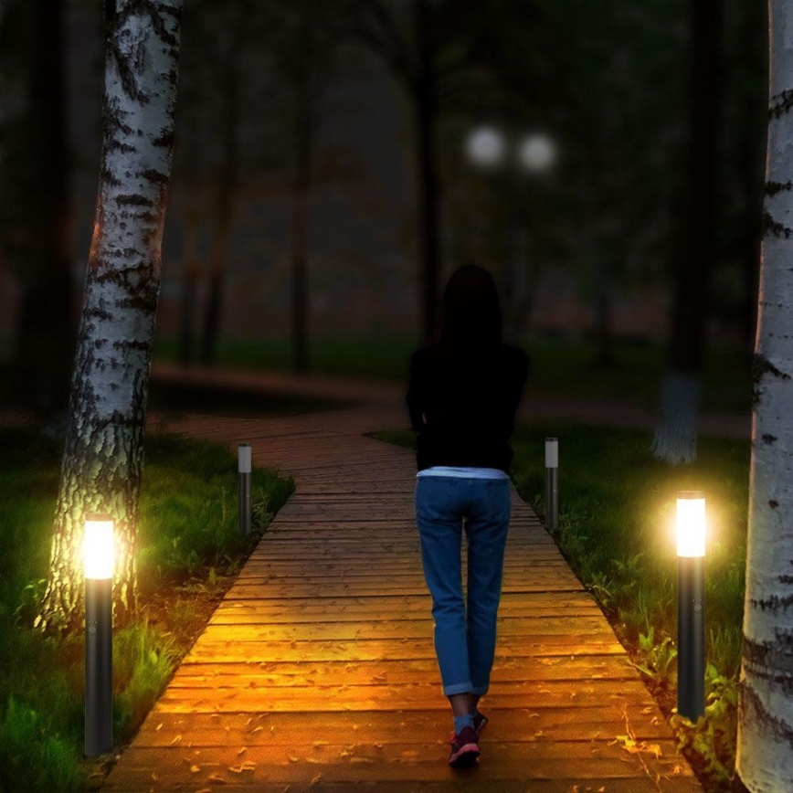 Вулична лампа з датчиком 1xE27/60W/230V IP44 80см антрацит