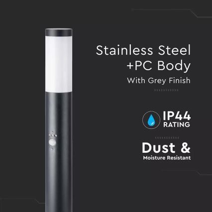 Вулична лампа з датчиком 1xE27/60W/230V IP44 80см чорний