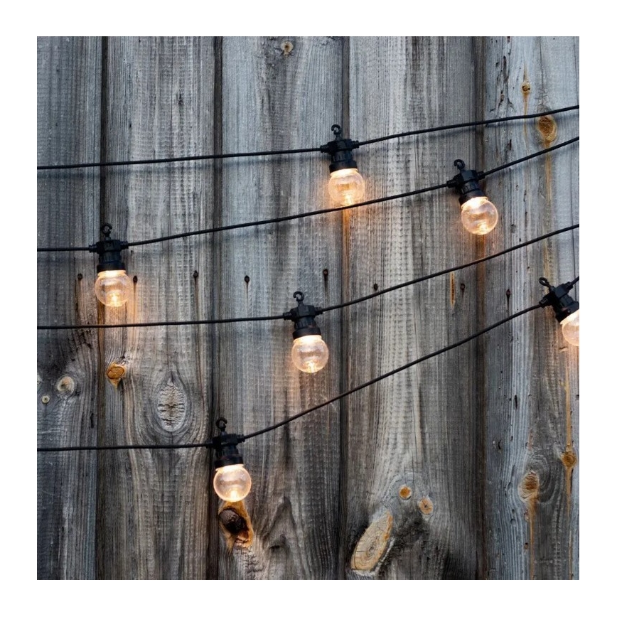 Вулична LED гірлянда STRING 5м 10xLED/0,4W/24/230V 3000K IP44