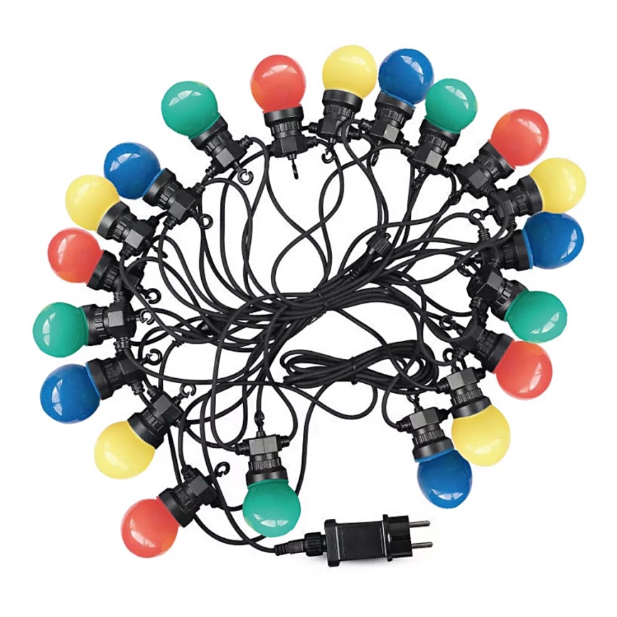 Вулична LED гірлянда STRING RGB 10м 20xLED/0,5W/230V IP44